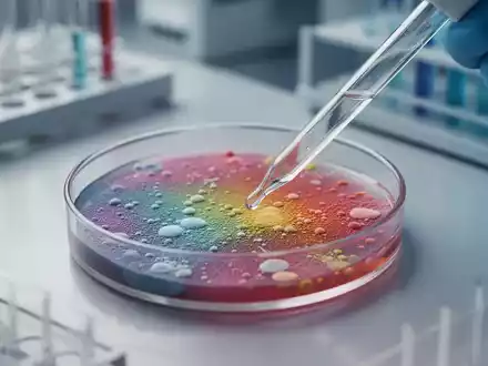 Laborumgebung mit einer Petrischale und einer Pipette, die medizinische Forschung an mikrobiellen Kulturen symbolisiert. - Foto: über boerse-global.de