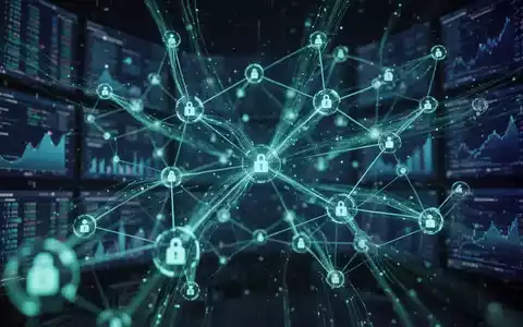Abstrakte Visualisierung eines digitalen Netzwerks mit leuchtenden Datenknoten und Verbindungen. - Foto: über boerse-global.de