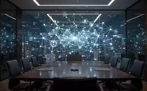 Abstrakte Visualisierung digitaler Netzwerke und Compliance-Strukturen in einem modernen Bürokontext. - Foto: über boerse-global.de