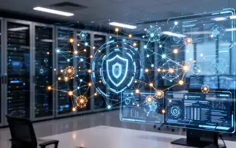 Digitale Netzwerkvisualisierung und Datenanalyse auf einem Bildschirm zur Cybersicherheit. - Foto: über boerse-global.de