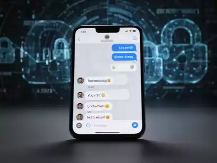 Ein Smartphone-Bildschirm mit einer Messaging-Oberfläche, die digitale Sicherheits- und Moderationsherausforderungen darstellt. - Foto: über boerse-global.de