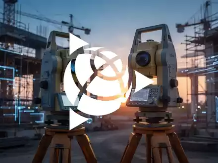 Moderne Vermessungstechnik auf einer Baustelle bei Sonnenuntergang als Symbol für Infrastrukturentwicklung. - Foto: über boerse-global.de