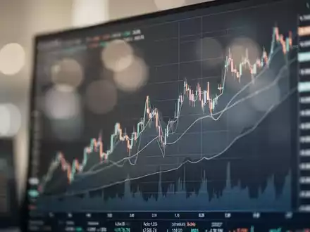 Abstrakte Finanzgrafik auf einem Börsenmonitor mit Fokus auf Marktbewegungen - Foto: über boerse-global.de
