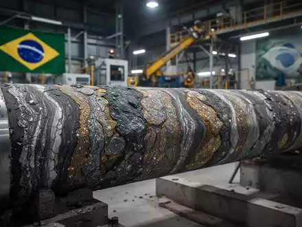 Geologische Gesteinsprobe mit Seltenerdmineralien in einem modernen Labor. - Foto: über boerse-global.de