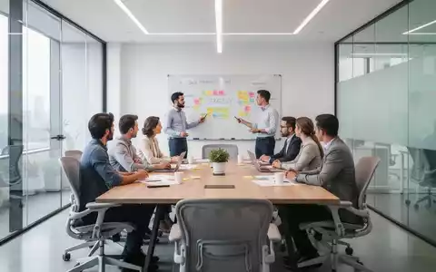 Professionelles Team in einem modernen Konferenzraum während einer strategischen Klausurtagung. - Foto: über boerse-global.de