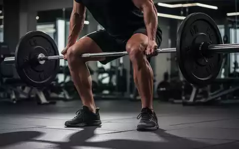 Ein Sportler führt in einem modernen Fitnessstudio eine kontrollierte Kniebeuge mit einer Langhantel aus. - Foto: über boerse-global.de