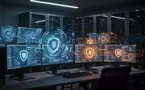 Cybersecurity-Leitzentrale mit leuchtenden Datenmonitoren und Server-Infrastruktur als Symbol für digitale Notfallhilfe. - Foto: über boerse-global.de