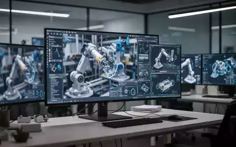 Ein moderner Arbeitsplatz für Industriedesign mit hochauflösenden Monitoren, die komplexe technische Software zeigen. - Foto: über boerse-global.de