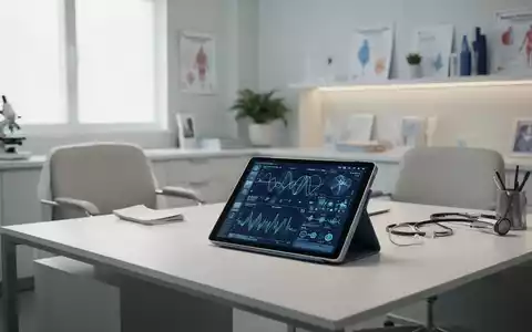 Modernes Behandlungszimmer mit einem Tablet, das medizinische Daten zur Schizophrenie-Therapie anzeigt. - Foto: über boerse-global.de