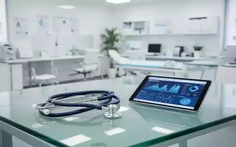 Ein Stethoskop und ein Tablet mit Gesundheitsstatistiken auf einem Schreibtisch in einer modernen Arztpraxis. - Foto: über boerse-global.de