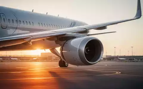 Ein Passagierflugzeug am Flughafen bei Sonnenuntergang als Symbol für die Regulierung nachhaltiger Flugkraftstoffe. - Foto: über boerse-global.de