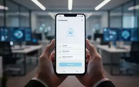 Nahaufnahme eines modernen Smartphone-Bildschirms mit einer übersichtlichen KI-gesteuerten Einrichtungsoberfläche in einem professionellen Umfeld. - Foto: über boerse-global.de