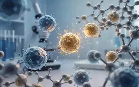 Mikroskopische Darstellung von Immunzellen und Proteinmolekülen bei einer medizinischen Untersuchung. - Foto: über boerse-global.de