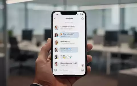 Nahaufnahme eines Smartphone-Bildschirms mit professioneller Gruppenchat-Oberfläche. - Foto: über boerse-global.de