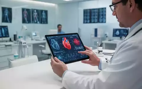 Ein Arzt betrachtet medizinische Daten auf einem Tablet im Kontext der kardiovaskulären Prävention. - Foto: über boerse-global.de