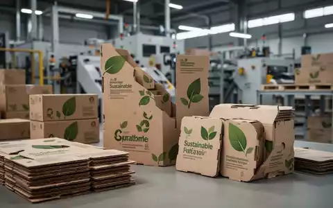 Nachhaltige Kartonverpackungen in einer industriellen Umgebung als Symbol für die neue EU-Verpackungsverordnung. - Foto: über boerse-global.de