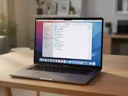 Ein Apple MacBook auf einem Schreibtisch mit einer geöffneten Finder-Benutzeroberfläche zur Dateiverwaltung. - Foto: über boerse-global.de