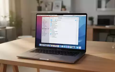 Ein Apple MacBook auf einem Schreibtisch mit einer geöffneten Finder-Benutzeroberfläche zur Dateiverwaltung. - Foto: über boerse-global.de