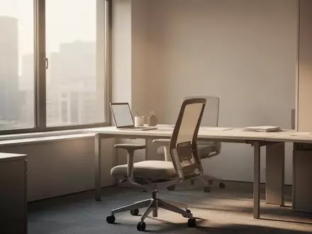 Ein leerer, modern eingerichteter Büroarbeitsplatz in ruhigem, natürlichem Licht als Symbol für mentale Gesundheit am Arbeitsplatz. - Foto: über boerse-global.de