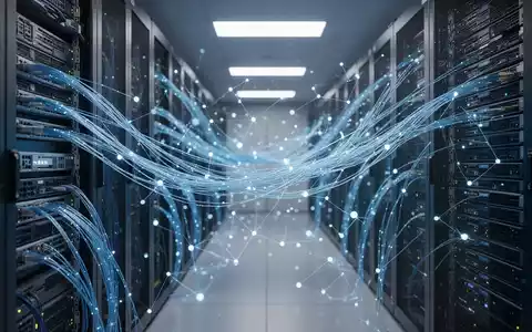 Konzeptionelle Darstellung von Cybersicherheit und KI-Infrastruktur mit leuchtenden digitalen Knotenpunkten. - Foto: über boerse-global.de