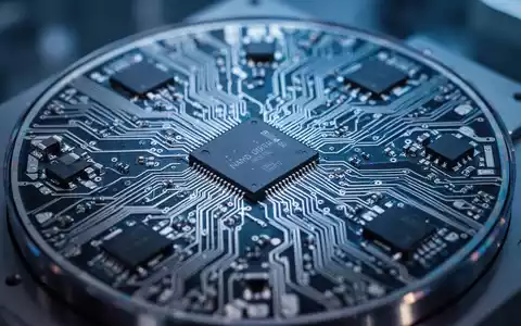 Makroaufnahme eines Silizium-NAND-Flash-Speicherwafers mit feinen Schaltkreismustern für Datenspeichertechnik. - Foto: über boerse-global.de