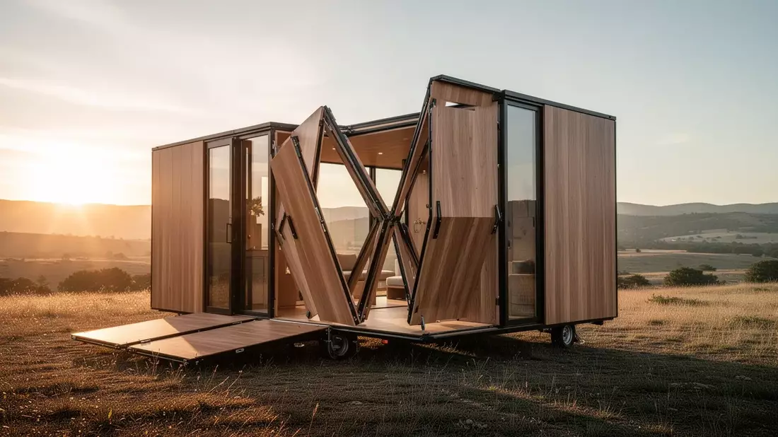 Brette Haus: Faltbare Tiny Houses für bis zu 100 Standortwechsel