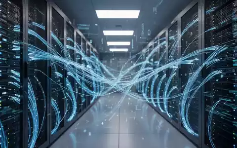 Abstrakte Darstellung von digitalen Datenströmen und Server-Infrastruktur als Symbol für die IT-Transformation. - Foto: über boerse-global.de