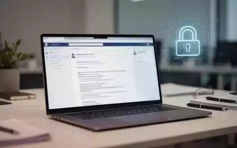 Ein moderner Büroarbeitsplatz mit Laptop, der die Thematik von Datenschutz und E-Mail-Sicherheit symbolisiert. - Foto: über boerse-global.de