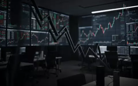 Abstrakte, düstere Finanzszene mit fallenden Kurstendenzen in einem modernen Büroambiente. - Foto: über boerse-global.de