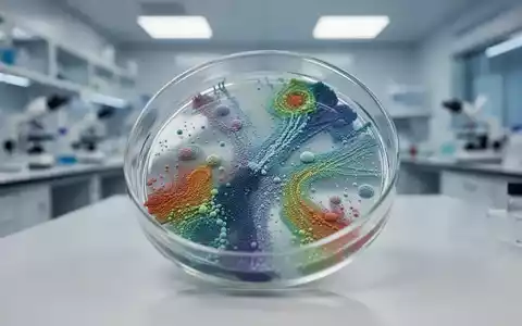 Mikroskopische Aufnahme von Bakterienkulturen in einer Laborumgebung zur Visualisierung des menschlichen Darmmikrobioms. - Foto: über boerse-global.de