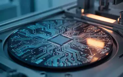 Abstrakte Darstellung von Halbleiterfertigung und Mikrochip-Technologie in einer modernen Industrieumgebung. - Foto: über boerse-global.de