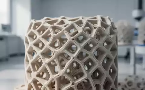 Nahaufnahme einer 3D-gedruckten, porösen Keramikstruktur als innovatives System zur passiven Kühlung. - Foto: über boerse-global.de