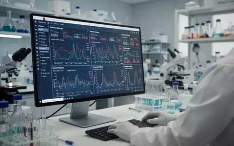 Ein moderner Computerbildschirm zeigt komplexe medizinische Statistiken und Datenanalysen zur Gesundheitsforschung. - Foto: über boerse-global.de