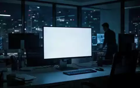 Ein beleuchteter Computerbildschirm in einem dunklen Büro, der die Bedrohung durch Insider-Angriffe in der Cybersicherheit symbolisiert. - Foto: über boerse-global.de