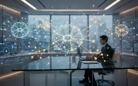 Moderner Finanzkontrollraum mit holografischen Datenvisualisierungen für KI-Systeme und komplexe Netzwerkknoten. - Foto: über boerse-global.de