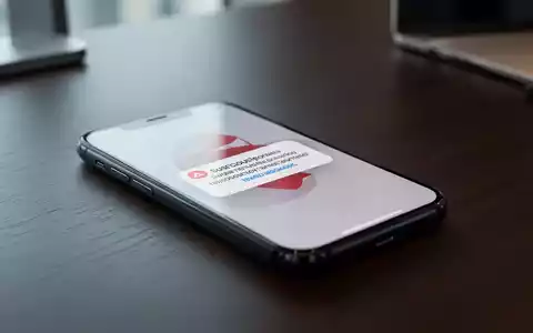Ein Smartphone auf einem Schreibtisch zeigt eine verdächtige Benachrichtigung, die auf einen SMS-Betrug hindeutet. - Foto: über boerse-global.de