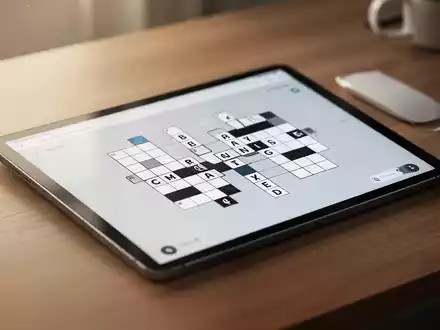 Ein modernes Tablet mit einem digitalen Logikrätsel auf einem aufgeräumten Schreibtisch. - Foto: über boerse-global.de