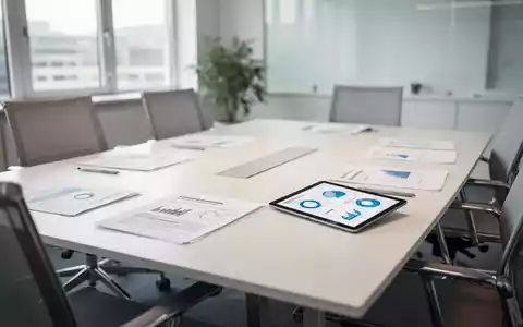 Moderner Konferenzraum mit Dokumenten und Tablet zur Vorbereitung auf Fortbildungen für Betriebsräte. - Foto: über boerse-global.de