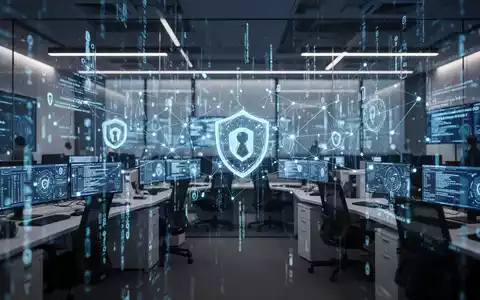 Modernes Cybersecurity-Kontrollzentrum mit digitalen Datenströmen als Symbol für sichere Unternehmenskommunikation. - Foto: über boerse-global.de
