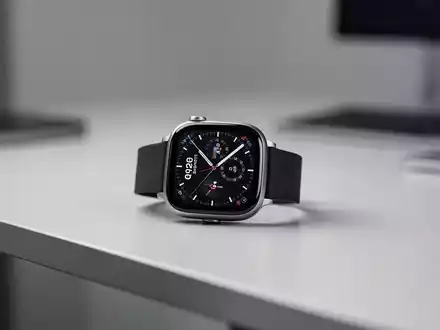 Eine schlanke, minimalistische Smartwatch liegt auf einer sauberen, modernen Schreibtischoberfläche. - Foto: über boerse-global.de