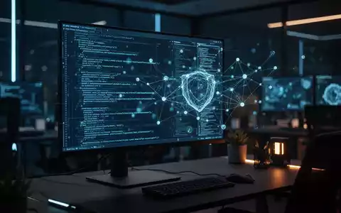 Konzeptionelle Darstellung einer Cyberbedrohung gegen eine KI-Browseroberfläche mit digitalem Code und neuronalen Netzen. - Foto: über boerse-global.de