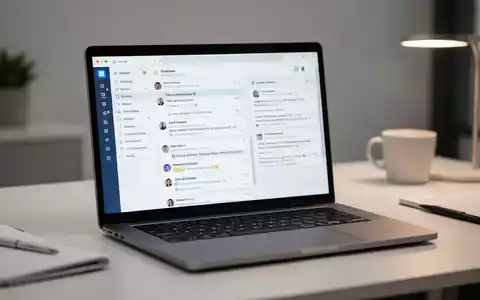 Ein Laptop-Bildschirm mit E-Mail-Oberfläche, der die Einstellung der Drittanbieter-E-Mail-Integration in Gmail darstellt. - Foto: über boerse-global.de