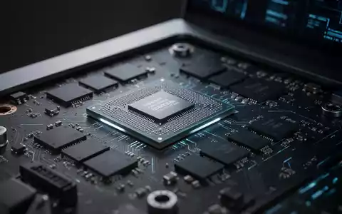 Nahaufnahme der Prozessor- und Speicherarchitektur eines modernen Laptops auf einem Mainboard. - Foto: über boerse-global.de