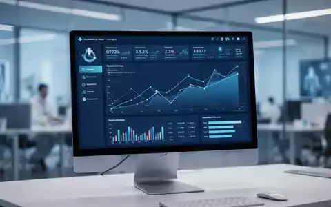 Digitale Gesundheits-Dashboards auf einem Monitor im Büro, symbolisch für die Entwicklung der CareCloud Aktie. - Foto: über boerse-global.de