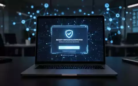 Ein Laptop-Bildschirm zeigt ein verdächtiges Sicherheitsfenster als Symbol für Cyberangriffe und Malware-Bedrohungen. - Foto: über boerse-global.de