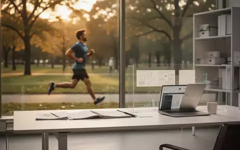 Eine Person joggt im Park bei Sonnenuntergang als Symbol für den Zusammenhang zwischen körperlicher Aktivität und Gehirn. - Foto: über boerse-global.de