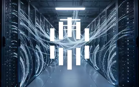 Abstraktes Rechenzentrum mit leuchtenden Glasfaserkabeln und Server-Infrastruktur als Symbol für Cloud-Computing. - Foto: über boerse-global.de