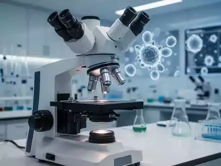 Ein medizinisches Labor mit einem Mikroskop, das die wissenschaftliche Forschung zu Mikroplastik und Lebergesundheit symbolisiert. - Foto: über boerse-global.de