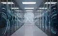Moderne Serveranlage mit leuchtenden Glasfaserkabeln als Symbol für die globale Infrastruktur Künstlicher Intelligenz. - Foto: über boerse-global.de