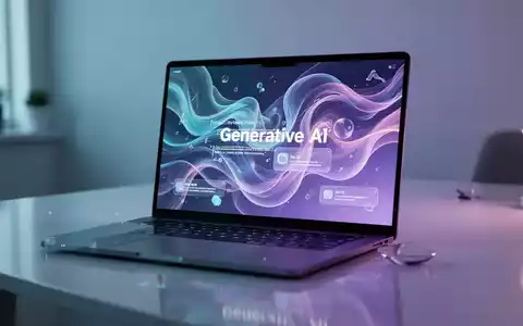 Moderner Arbeitsplatz mit Laptop, der nahtlose Integration von Designtools und KI zeigt. - Foto: über boerse-global.de